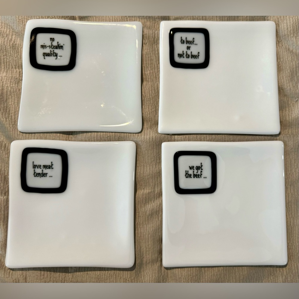 Porcelain Steak Serving Plates. Set of 4 Appetizer Plates For Steak 🥩!